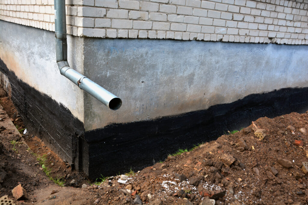 foundation waterproofing on a home in Portland, ME